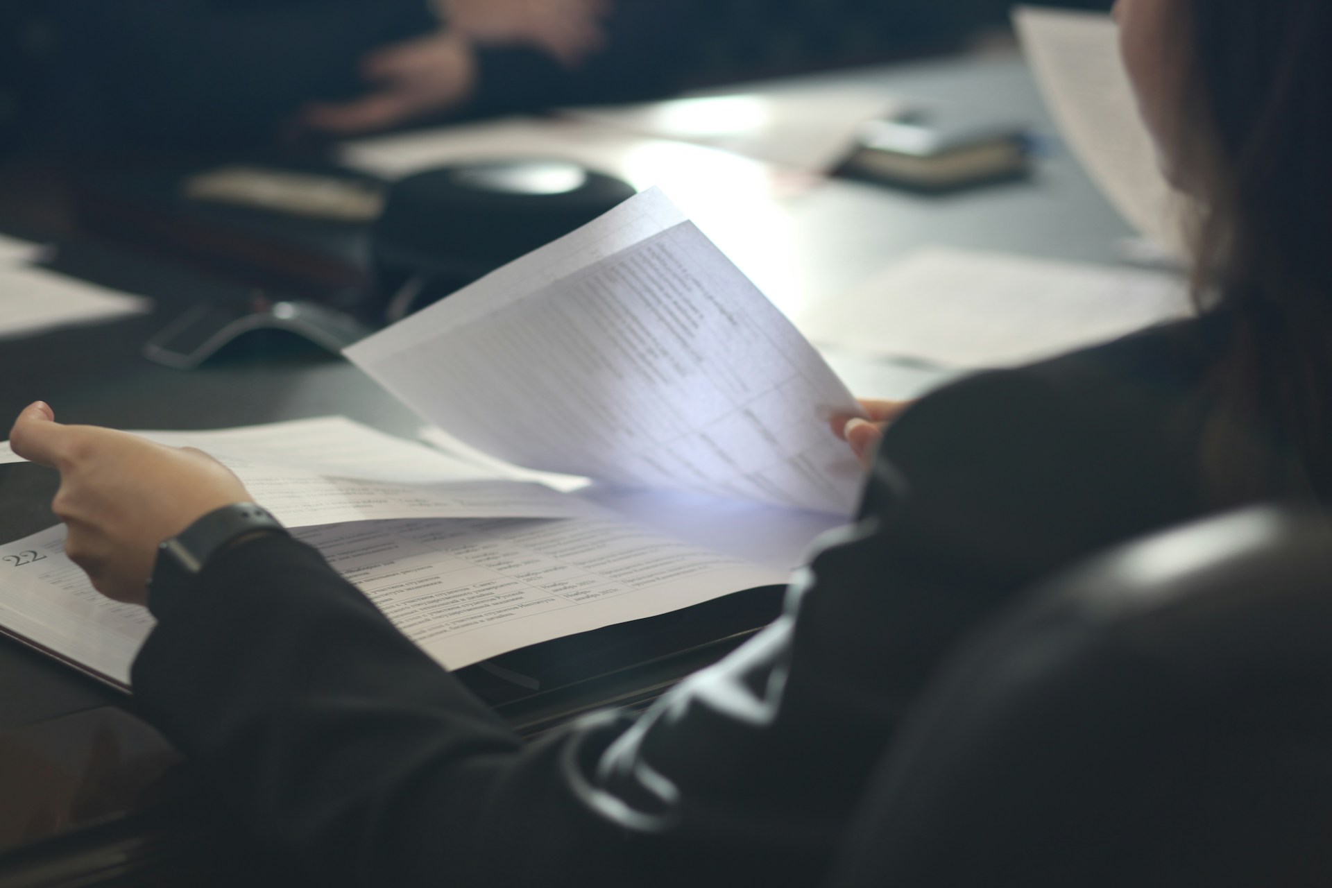 Documents and notes from a Title IX investigation